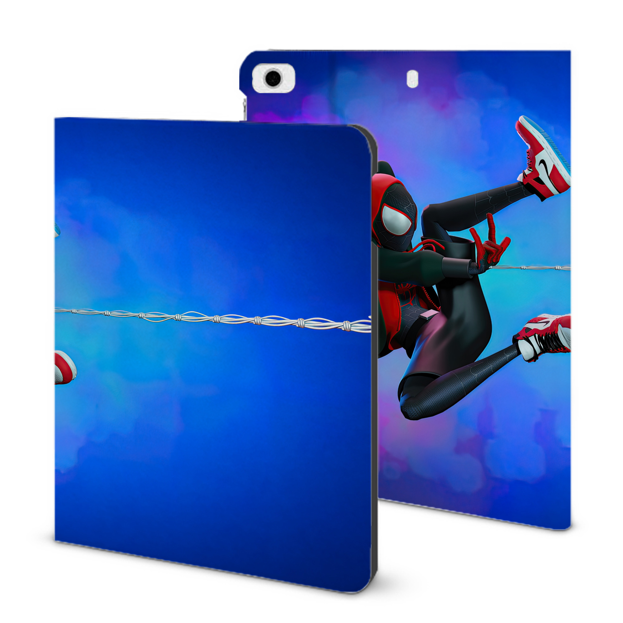 （画像用） Spider Man スパイダーマン IPad ケース ブック型 PUレザー TPU 耐衝撃 軽量 薄型 ペン収納なし 全面保護 IPad 各モデル対応
